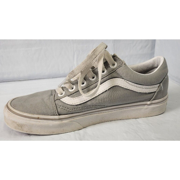 VANS Old Skool Gray and White Women's Size 6.5 Men's Size 5 - Picture 3 of 11